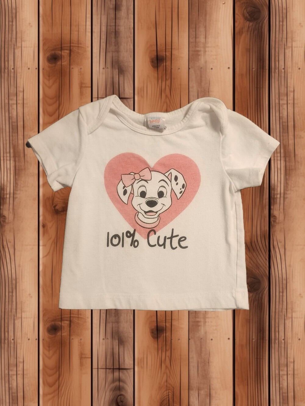 🔥5/$25🔥🐾 Disney Baby "101% Cute" Dalmatian Graphic Tee 🐾